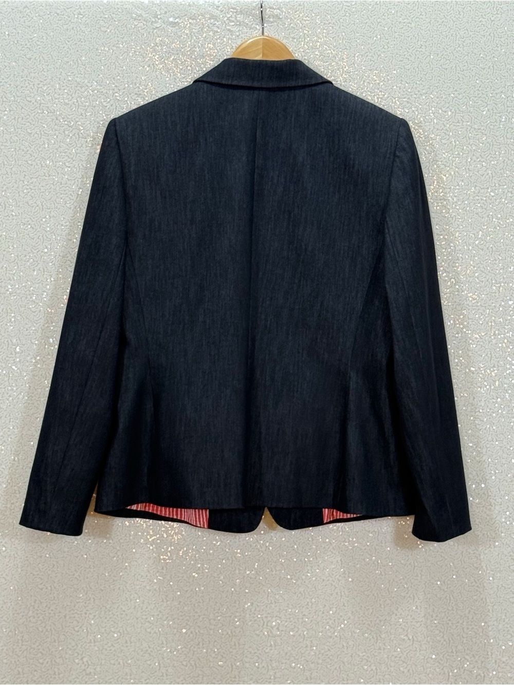 Alex Marie Blazer Jacket Women’s Size 14 Dark Blue Denim Look Tailored Lined - Picture 14 of 16
